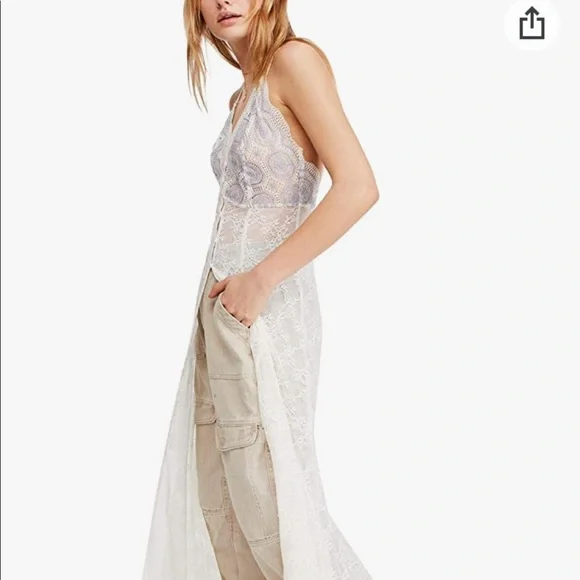 Free People Intimately Ivory Lace Maxi Gown Dress Next To You Lace Maxi Sz XS Free People Intimately Ivory Lace Maxi Gown Dress Next To You Lace Maxi Sz XS